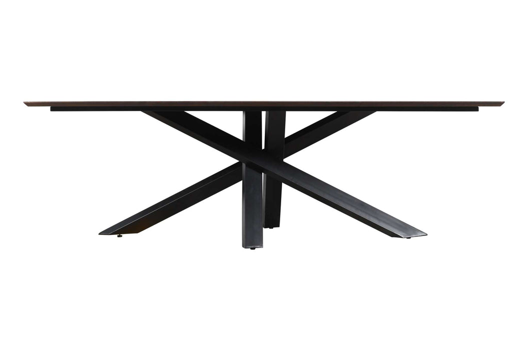 Alore bruin zwarte eettafel rechthoek