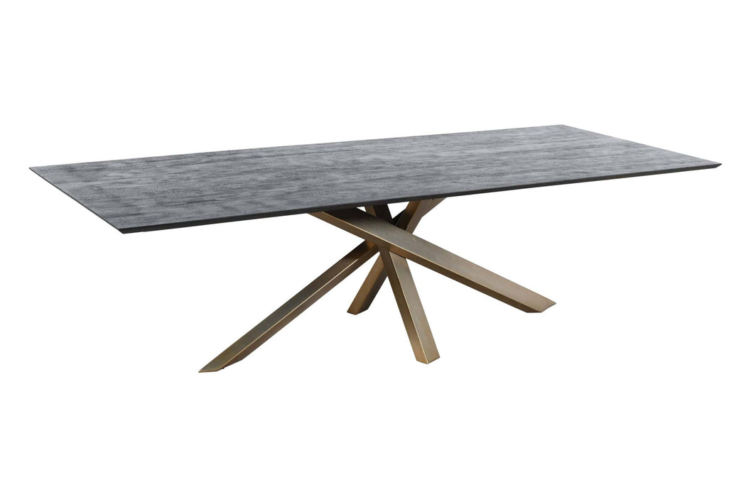 Alore bruin goud eettafel rechthoek
