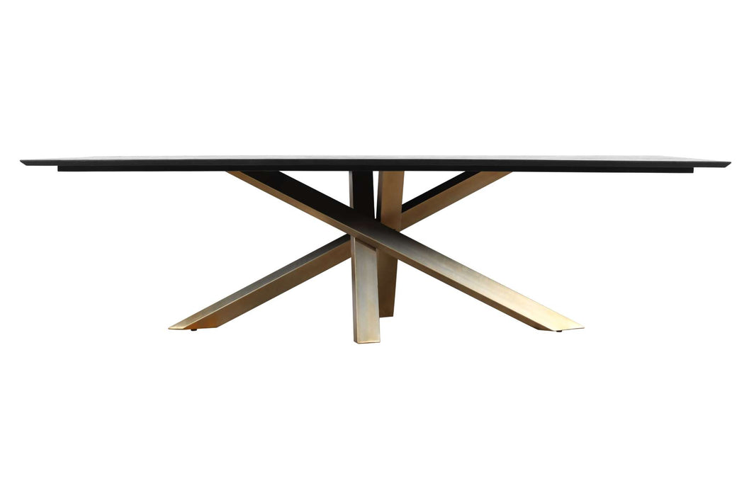 Alore bruin goud eettafel rechthoek