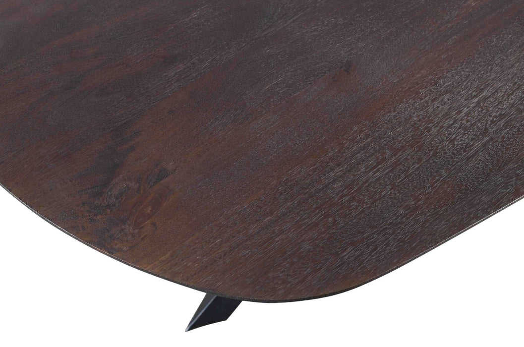 Alore bruin zwarte eettafel ovaal