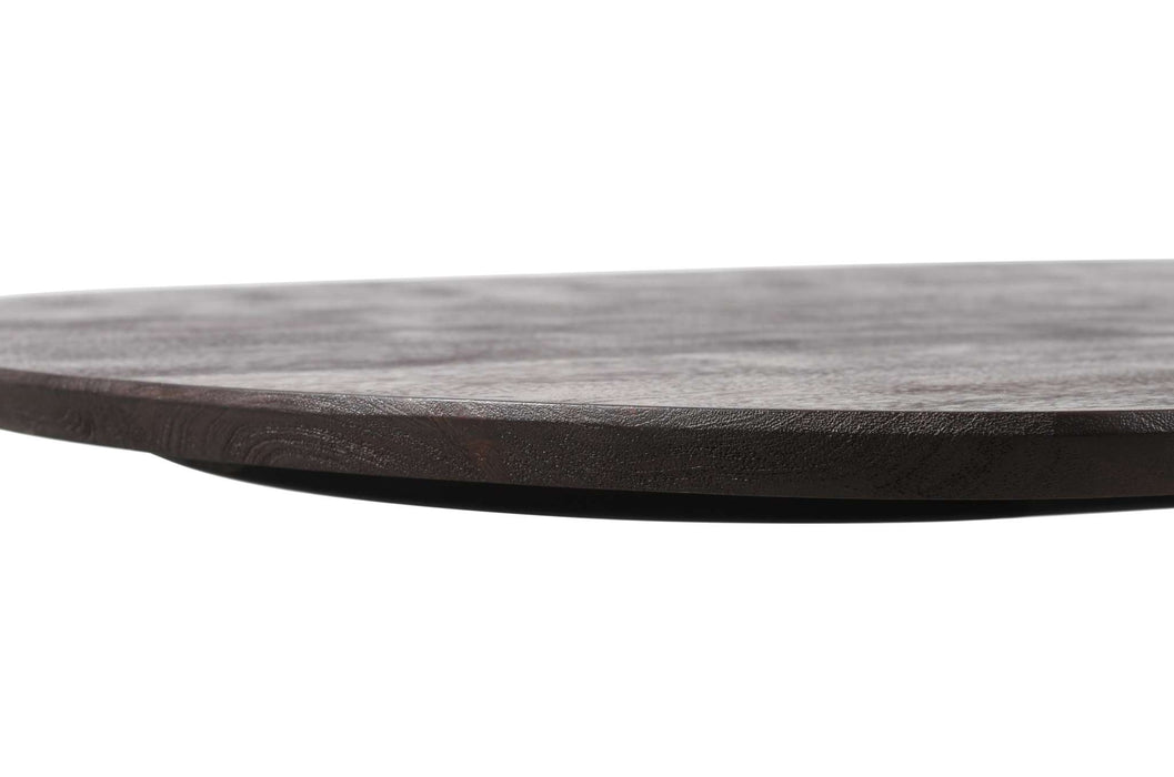Alore bruin zwarte eettafel ovaal