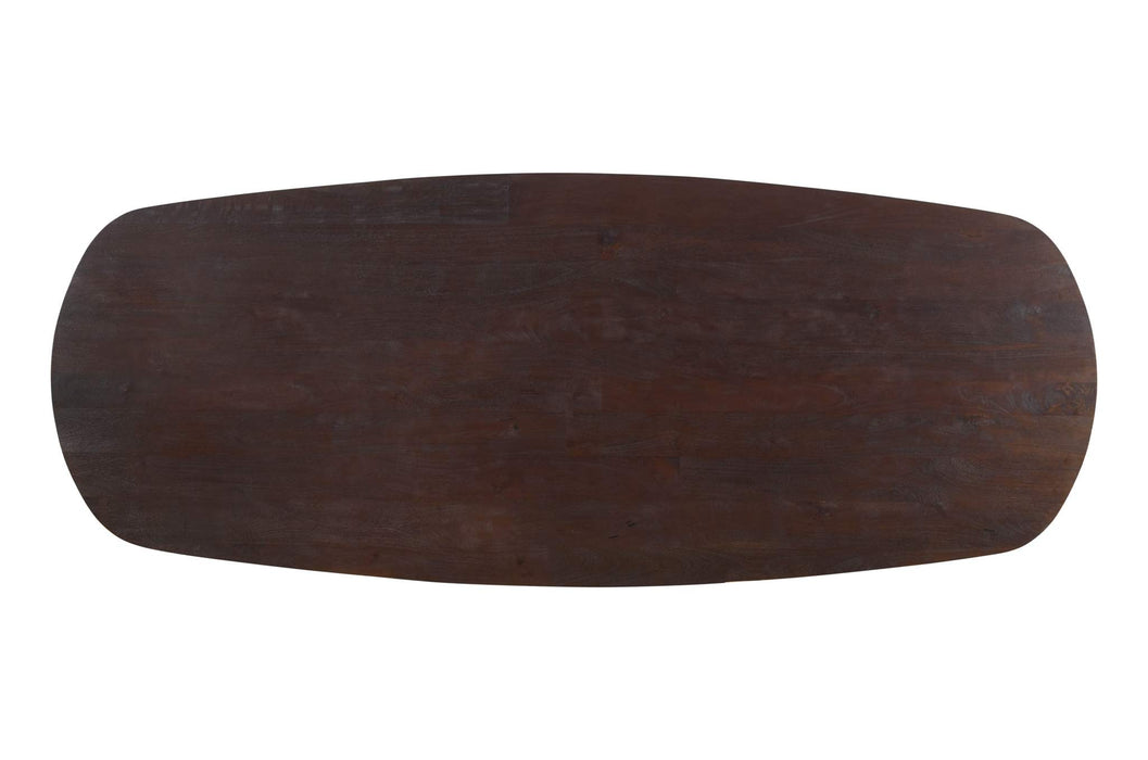 Alore bruin zwarte eettafel ovaal