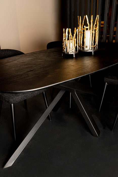 Alore zwarte eettafel ovaal 280 cm