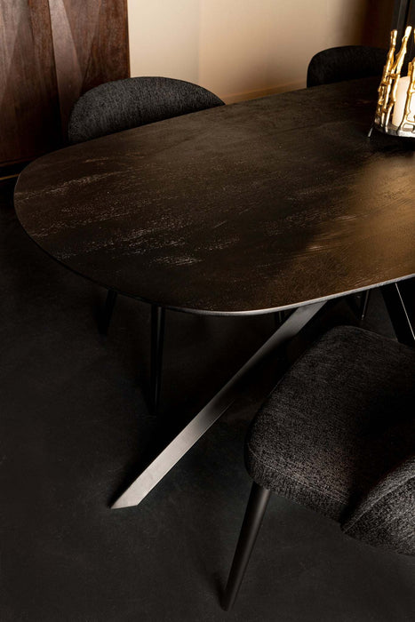 Alore zwarte eettafel ovaal 280 cm