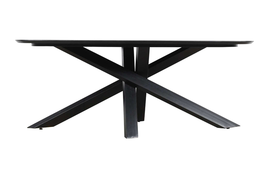 Alore zwarte eettafel ovaal 280 cm