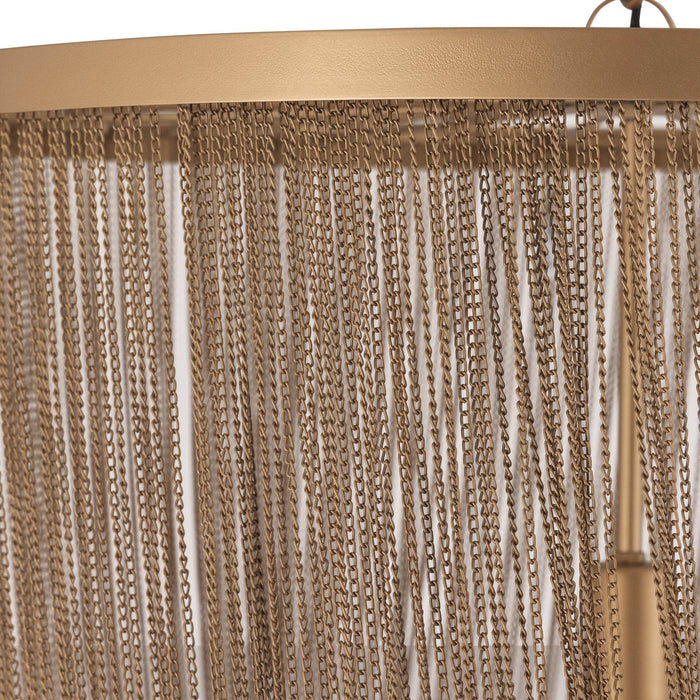 Nishan Gold ijzeren kettingen ronde hanglamp L