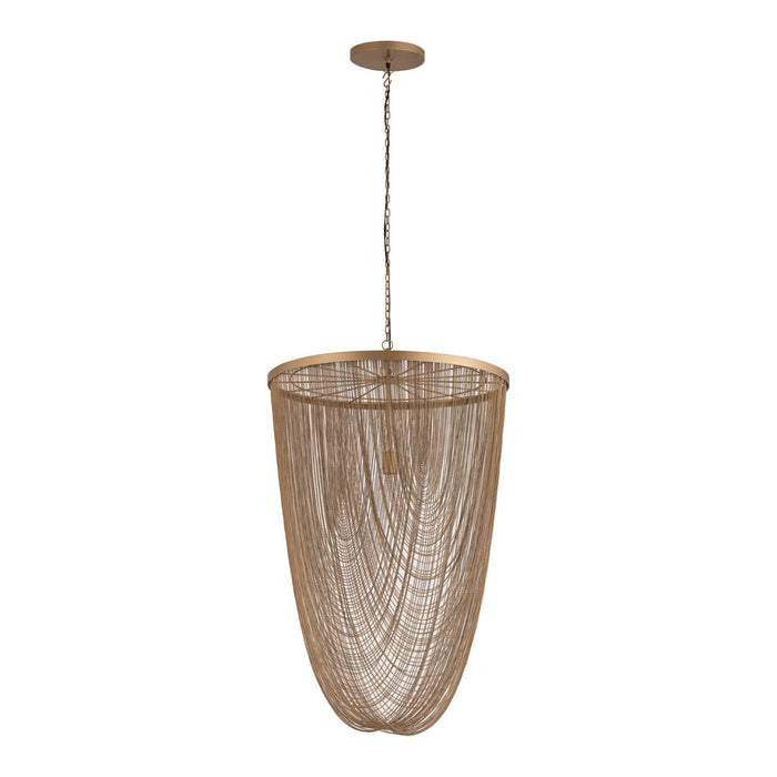 Nishan Gold ijzeren kettingen ronde hanglamp L