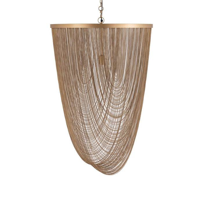 Nishan Gold ijzeren kettingen ronde hanglamp L