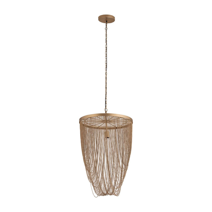 Nishan Gold ijzeren kettingen ronde hanglamp S