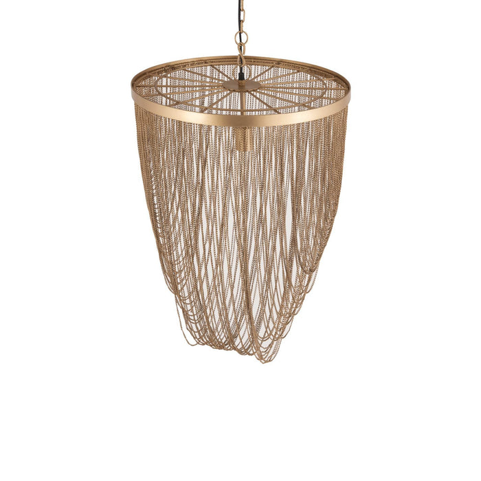 Nishan Gold ijzeren kettingen ronde hanglamp S
