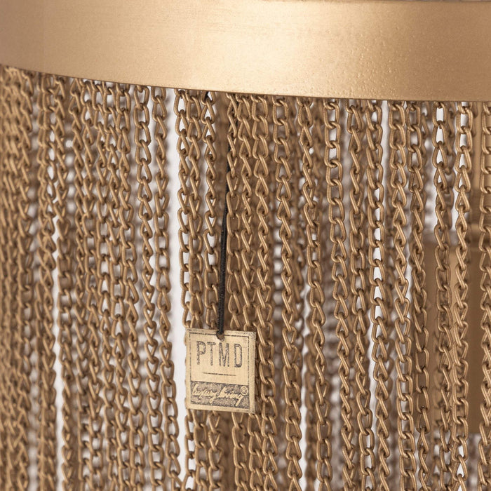 Brenton Gold ijzeren kettingen ronde hanglamp L