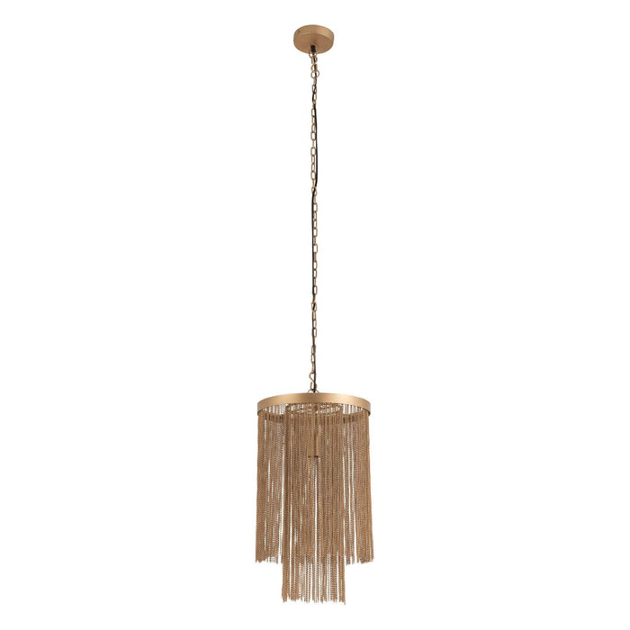 Brenton Gold ijzeren kettingen ronde hanglamp L