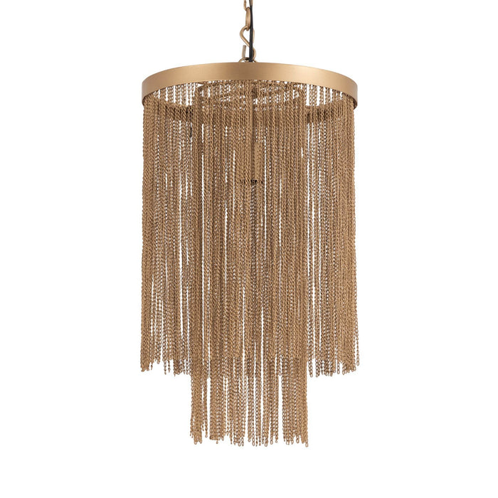 Brenton Gold ijzeren kettingen ronde hanglamp L