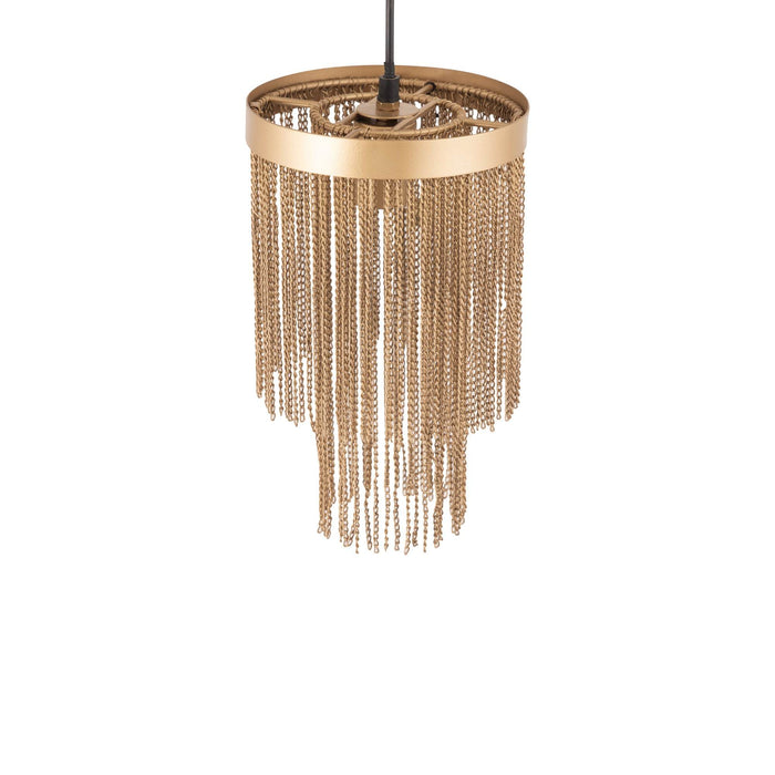 Brenton Gold ijzeren kettingen ronde hanglamp S
