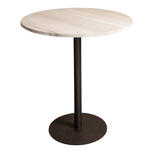 Plaza zwart/wit bistrotafel rond