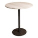 Plaza zwart/wit bistrotafel rond