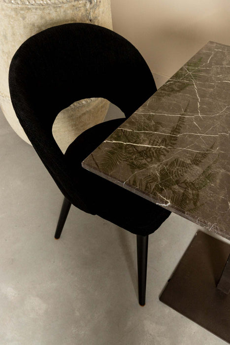 Plaza bruin en zwart bistrotafel vierkant