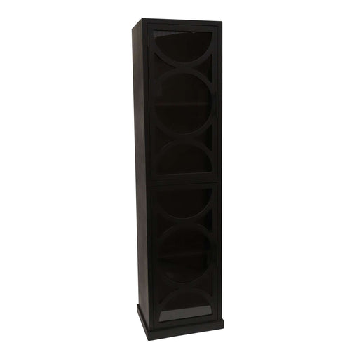 Dailey zwart houten kast rookglas deur