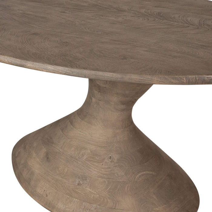 Nemo Grijze mangohouten eettafel ovaal 220cm