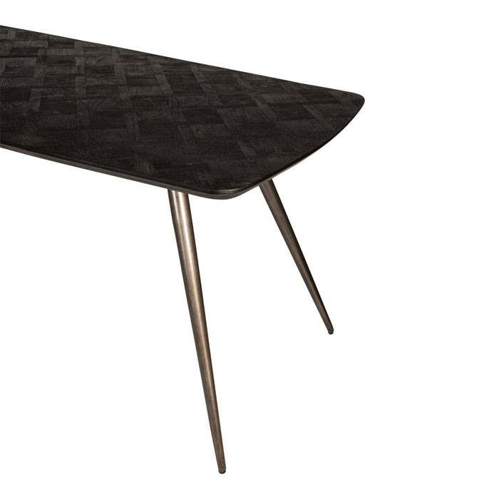Fieron Zwarte acaia houten eettafel ovaal 200cm