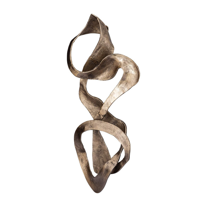 Neven Gold gegoten alu metalen swirl wandpaneel S