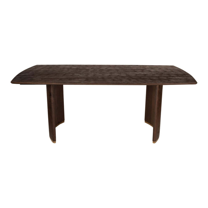 Ostara Bruine mangohouten eettafel 200cm gouden poot