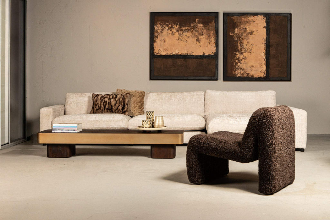 Warren Salontafel bruin hout goud