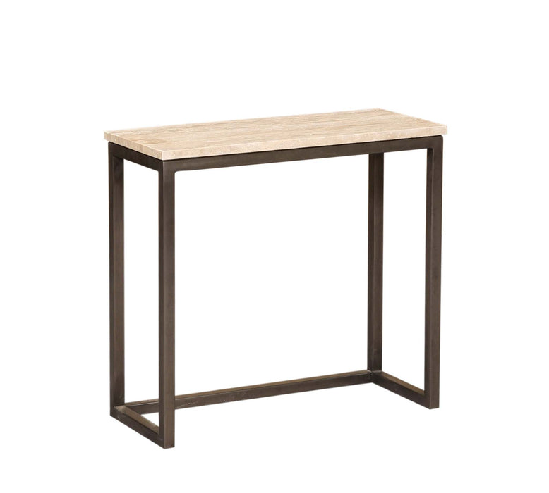 Zoah Zwarte Travertine rechthoekige bijzettafel set van 3