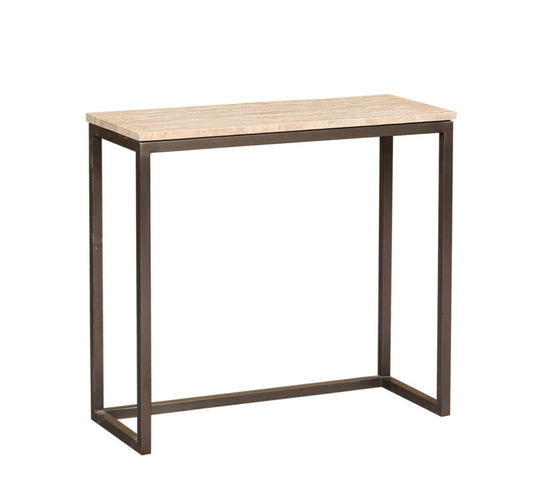 Zoah Zwarte Travertine rechthoekige bijzettafel set van 3