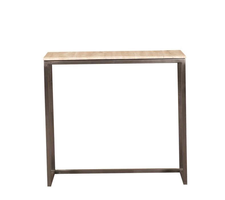 Zoah Zwarte Travertine rechthoekige bijzettafel set van 3