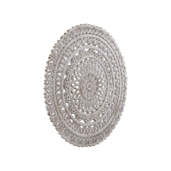 Farris Cream rond mdf wandpaneel gesneden S