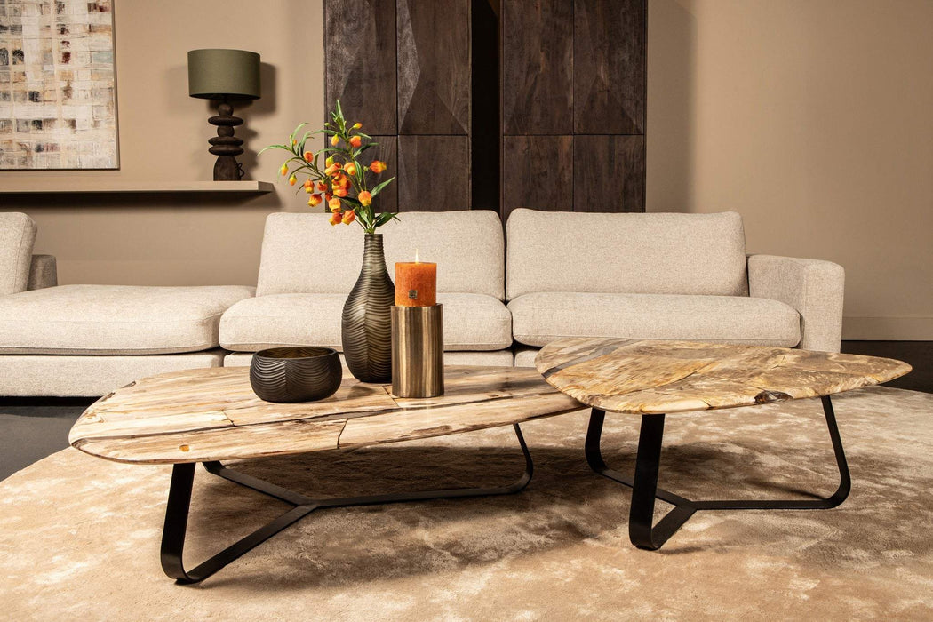Deeba salontafel versteend hout 95cm