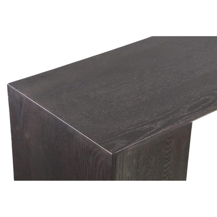 Arivo Zwart MDF asymmetrische bijzettafel rechthoek