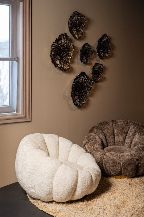 Daisy fauteuil antilope goud onderstel draaibaar