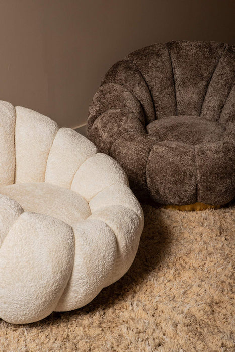 Daisy fauteuil antilope goud onderstel draaibaar