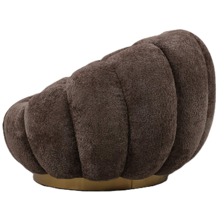 Daisy fauteuil antilope goud onderstel draaibaar