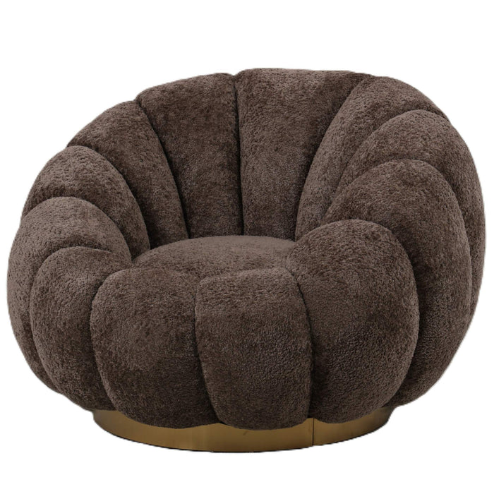 Daisy fauteuil antilope goud onderstel draaibaar