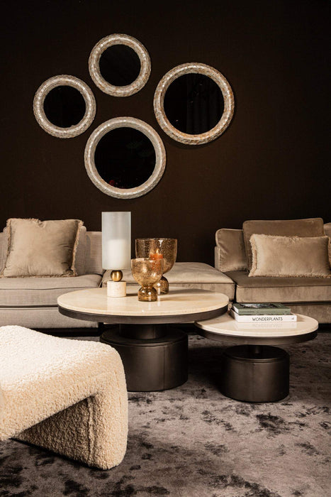 Bregt salontafel laag beige marmer