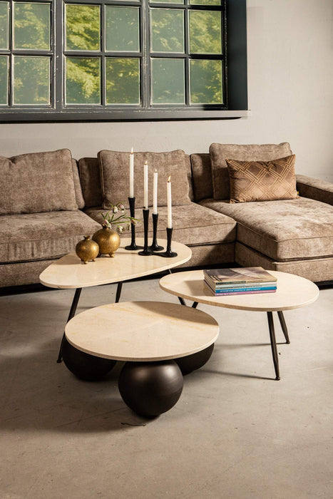 Skippy salontafel beige marmer