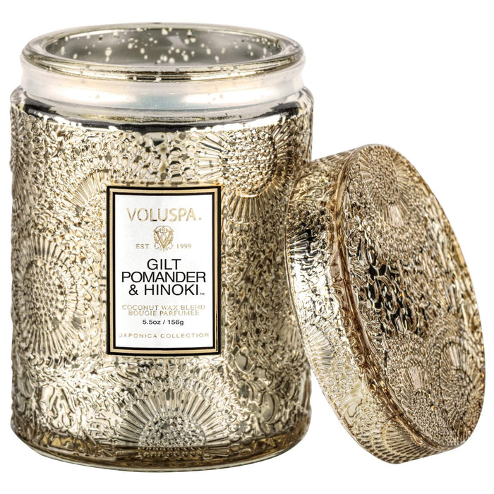Voluspa Geurkaars Gilt Pomander & Hinoki Small Jar