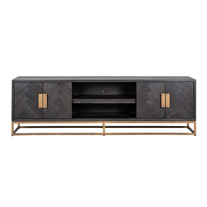 TV-dressoir Blackbone brass 4-deuren 200cm