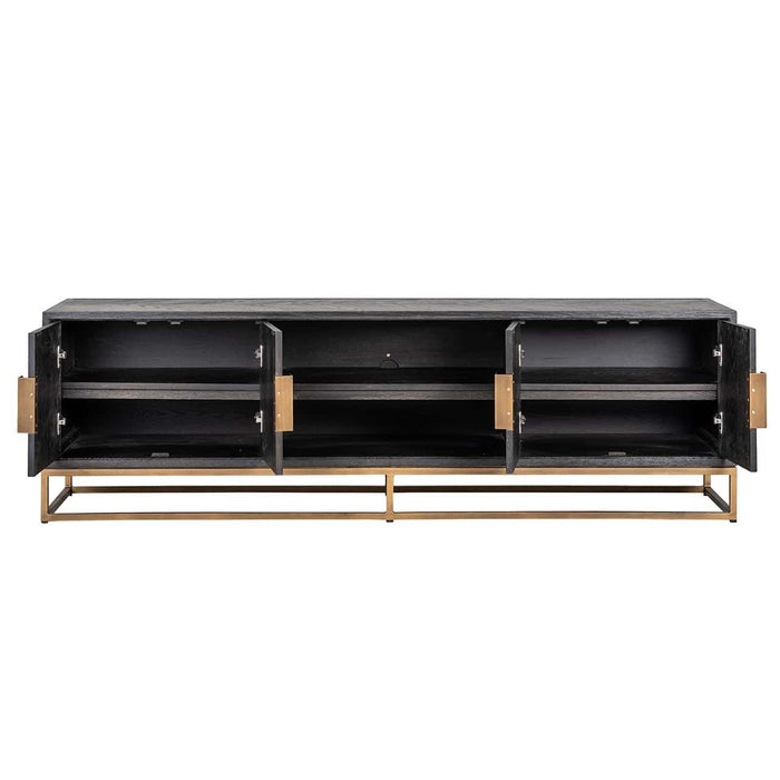 TV-dressoir Blackbone brass 4-deuren 200cm