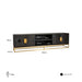 TV-dressoir Blackbone gold 4-deuren 220 (Black rustic)