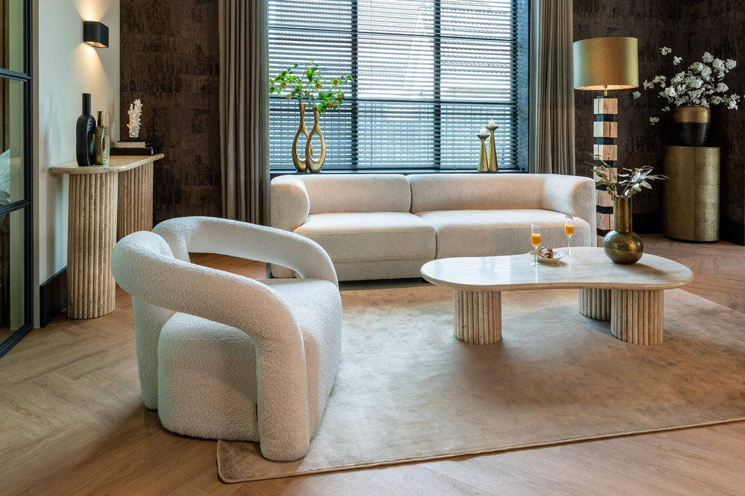 Fauteuil Dana white furry