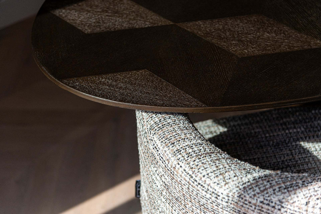Eettafel Luxor ovaal diamant 230 Bruin