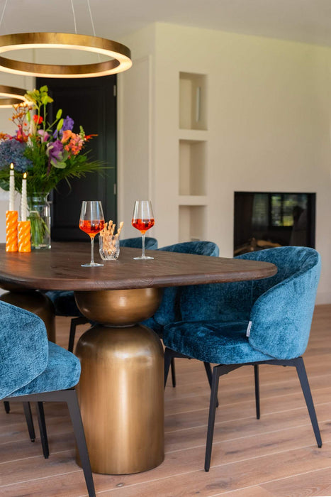 Stoel Amphara Blauw chenille