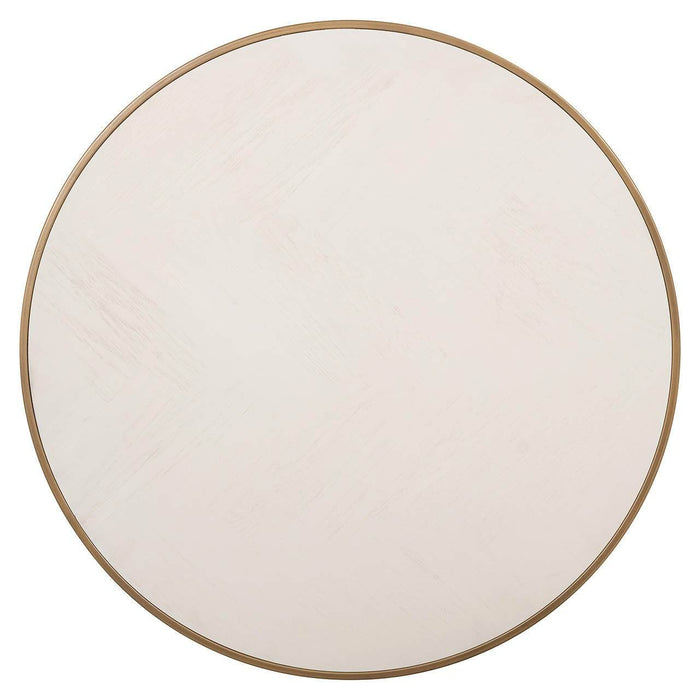 Salontafel Whitebone brass set van 2