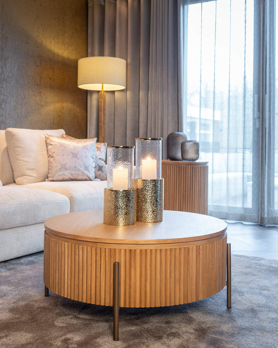 Salontafel Belfort 90Ø (Natural oak)