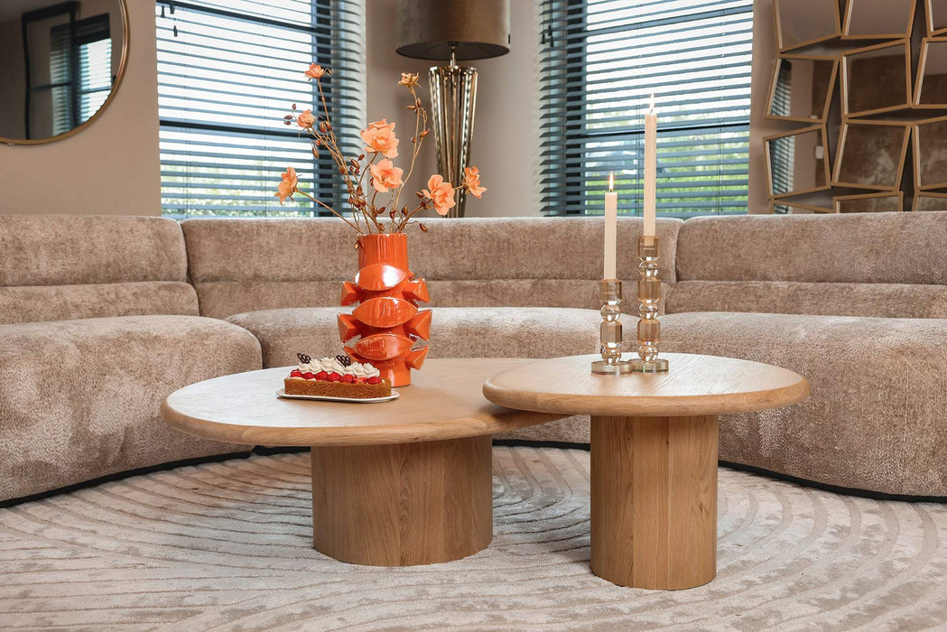 Salontafel Oakley set van 2 organisch naturel