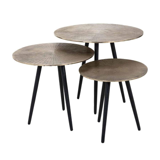 Salontafel Vittorio set van 3 champagne gold